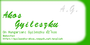 akos gyileszku business card